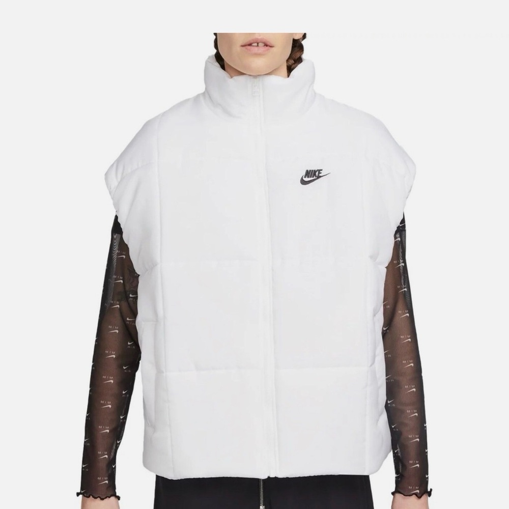 Nike Women's White Quilted Vest